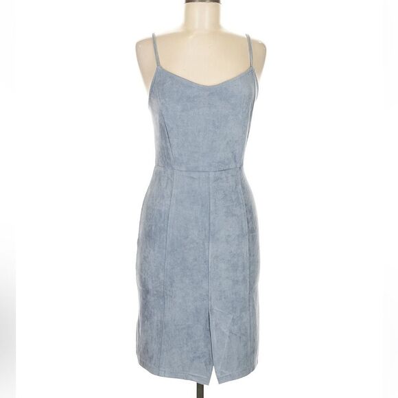 Elizabeth Crosby Gabrielle Faux Suede Slip Dress NWT - Picture 1 of 4